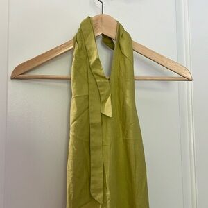 Meshki linen halter dress